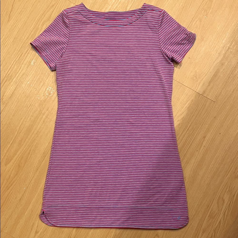 Vineyard Vines Sankaty Performance dress size s, blue/red stripe